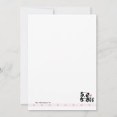 Panda Baby Dusche - Rosa Einladung (Rückseite)