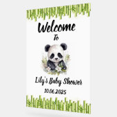 Panda Baby Duschschild. Acrylschild (Winkel)