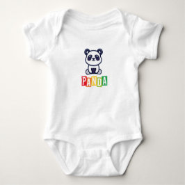 Panda Baby Jersey Bodysuit Baby Strampler
