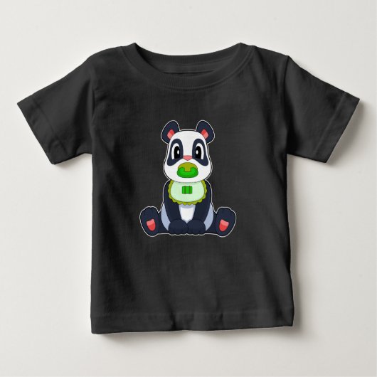 Panda Baby Schnuller Baby T-shirt (Vorderseite)