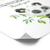 Panda Baby Showdusche Windelwindeln Schild für Tic (Ecke)