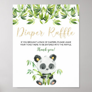 Panda Baby Showdusche Windelwindeln Schild für Tic
