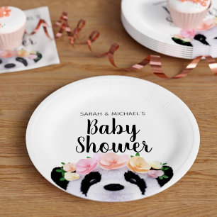 Panda Baby Shower Paper Plate Pappteller