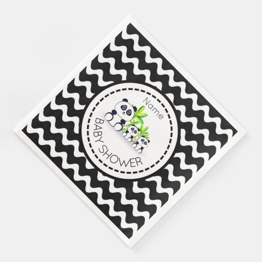 Panda Baby Showpaper Napkin Serviette (Ecke)