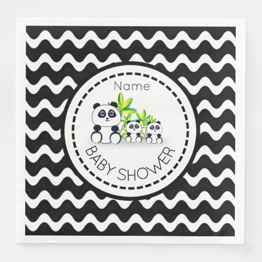 Panda Baby Showpaper Napkin Serviette (Vorderseite)
