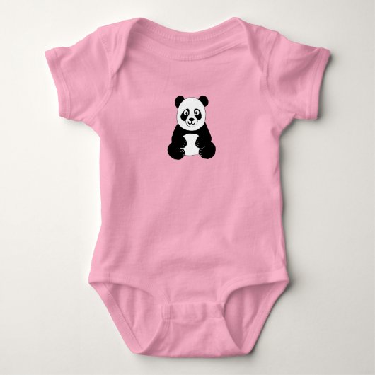 Panda Baby Strampler (Vorderseite)