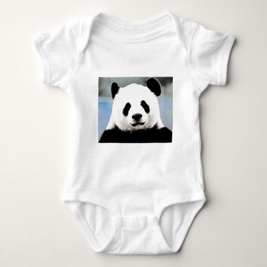Panda Baby Strampler (Vorderseite)