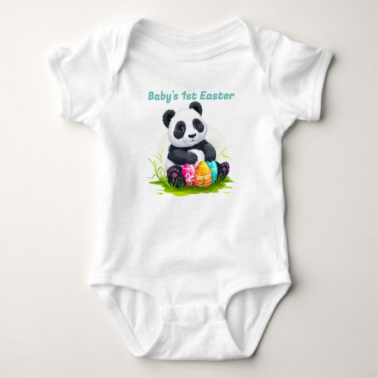 Panda Baby's First Osterfest Baby Strampler (Vorderseite)