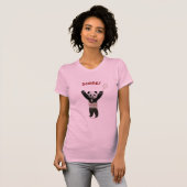 Panda-Badminton-Kerbe T-Shirt (Vorne ganz)
