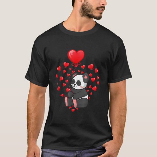 Panda Balloon He 'S T-Shirt (Vorderseite)