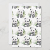 Panda Bamboo Babydusche Einladung (Rückseite)
