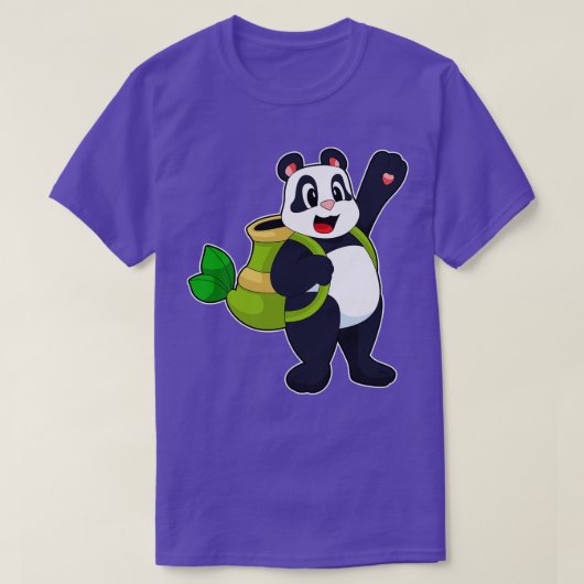 Panda Bamboo Backpack T-Shirt (Design vorne)