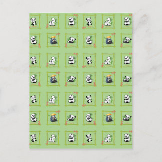 Panda Bamboo Bear Postkarte