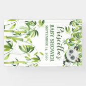 Panda Bamboo Green Baby Showbanner Banner (Horizontal)