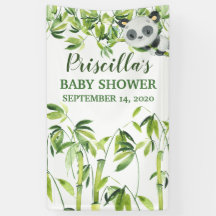 Panda Bamboo Green Baby Showbanner