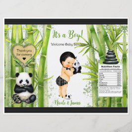 Panda Bamboo Theme Baby Boy Chip Bag