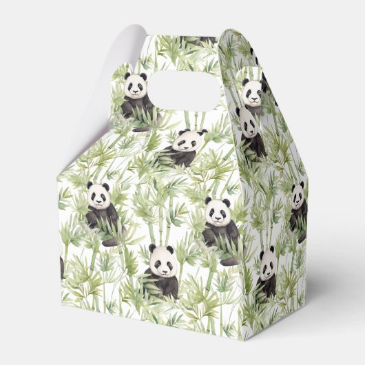 Panda-Bambus-Gefälligkeitsbox Geschenkschachtel (Rückseite)