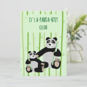 Panda Bambus Muttertag Feiertagskarte (Stehend Vorderseite)