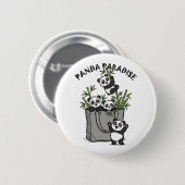 Panda Bambus Paradies Kaut Langsam Am Leben Button (Vorne & Hinten)