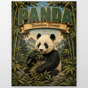 Panda-Bambuswald POPCUT Postkarte