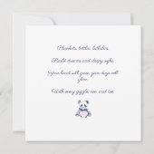 Panda Bammer und Ballons Babydusche Karte (Rückseite)