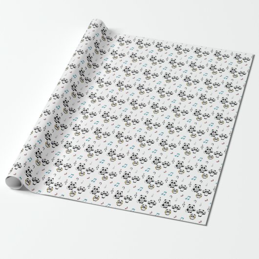 Panda Band - 1000Pandas von Amanda Roos Geschenkpapier (Ungerollt)
