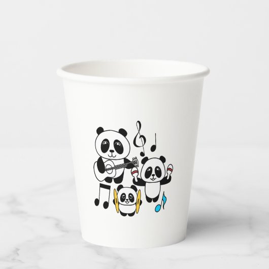 Panda Band - 1000Pandas von Amanda Roos Pappbecher (Vorderseite)