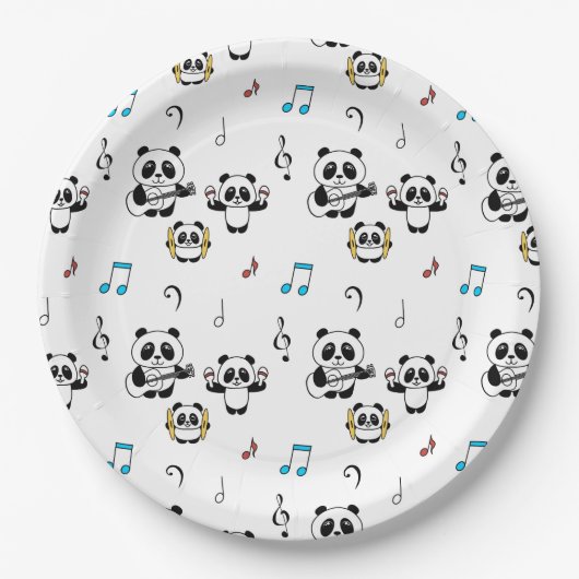 Panda Band - 1000Pandas von Amanda Roos Pappteller (Vorderseite)