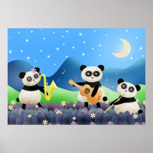 Panda Band - Plakatdruck Poster (Vorne)