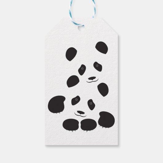 Panda Banner Geschenkanhänger (Rückseite)