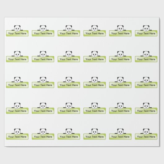 Panda Banner Geschenkpapier (Flach)