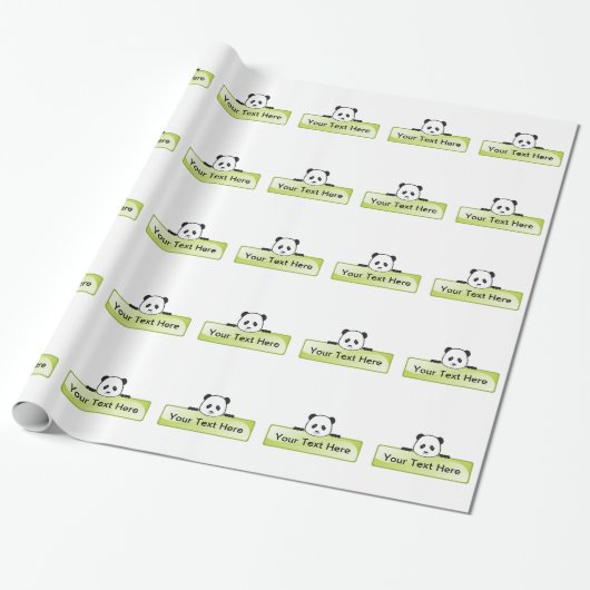 Panda Banner Geschenkpapier (Ungerollt)
