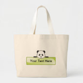 Panda Banner Jumbo Stoffbeutel (Vorne)