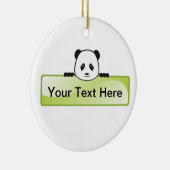 Panda Banner Keramik Ornament (Rechts)