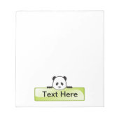 Panda Banner Notizblock (Vorderseite)