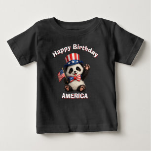 Panda-Bär (5j) Patriotisches Kinder-T-Shirt Baby T-shirt