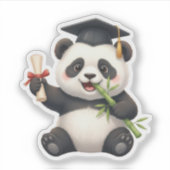 Panda-Bär-Abschluss Aufkleber (Vorderseite)