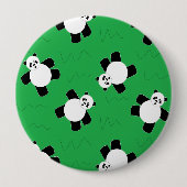 Panda-Bär auf Gras Button (Vorderseite)