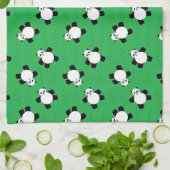 Panda-Bär auf Gras Geschirrtuch (Gefaltet)