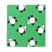 Panda-Bär auf Gras Notizblock (Vorderseite)