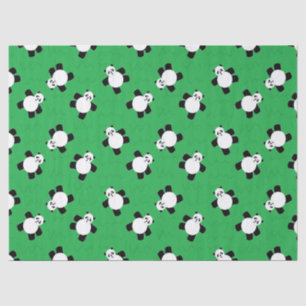 Panda-Bär auf Gras Seidenpapier