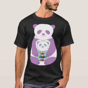 Panda Bär Autismus Bewusstsein Puzzleteile Symbol  T-Shirt