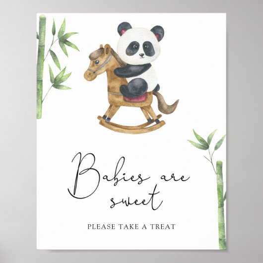 Panda Bär - Babys sind süß Poster (Vorne)