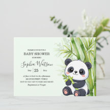 Panda-Bär-Bambus-Baby-Party
