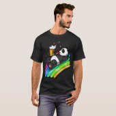 Panda-Bär-Bier-Party T-Shirt (Vorne ganz)