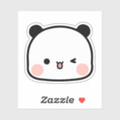 Panda Bär, Bubu und Dudu, Gesichtsblase Aufkleber (Blatt)