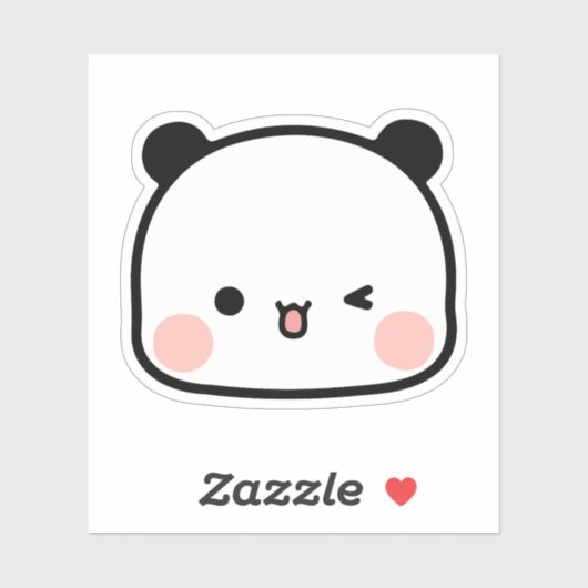 Panda Bär, Bubu und Dudu, Gesichtsblase Aufkleber (Blatt)