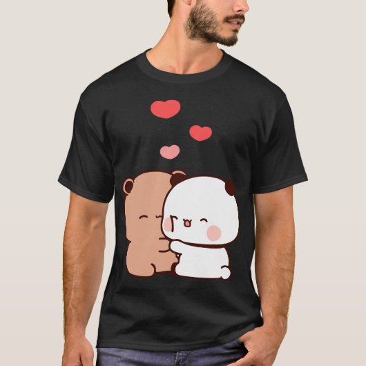 Panda Bär bubu und dudu hugs Liebe T-Shirt (Vorderseite)