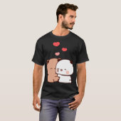 Panda Bär bubu und dudu hugs Liebe T-Shirt (Vorne ganz)