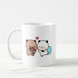 Panda-Bär, Bubu und Dudu umarmen Liebe Kaffeetasse